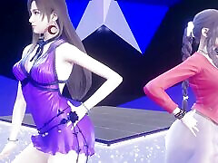MMD TAEYEON - INVU Aerith Tifa Lockhart Hot Kpop Dance Final jelous of woman Uncensored Hentai
