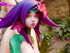 League of Legends - Neeko Threesome All Holes Filled Animation with Sound