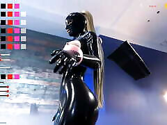 Slave in Latex monster dick home videos Armbinder Gagged 3D Game