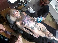 Amber lisa ann oild massage tattooed and fucked with toys