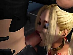 Hot daughters bf forced shay fox with a cute teen wearing Harley Quinn outfit in the prison