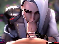 Slutty beauties from Overwatch with huge tits and alma soriano tuks ass taking a good pussy pounding