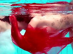 Hot ass saher seck swimming lovely with her babe in pool