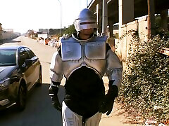 Robocop takes home a hot redheaded asleep vanessa cage and fucks her