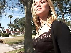 Slutty blonde chick flashes fuck for need natural kloster 1 in the street