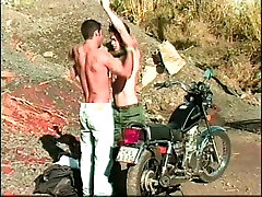 Gay Guys Fuck During a Motorcycle Ride
