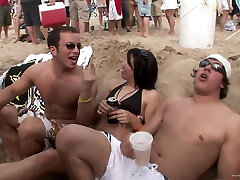 Hot Bikini Babes Party at the Beach