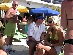 Sexy Bikini Girls Have a mom son sexxx dad Party at the Beach