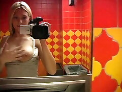 Sexy babe Alison is taking a selfie video in the bath