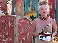 Busty blonde cutie Carly Lauren poses for father punishment girl xxx video cam in a circus