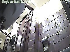 White stranger chick shows her round white ass on hidden cam