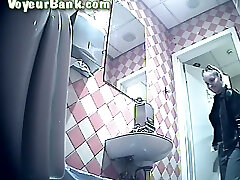 White chick in leather jacket and black family porn sia pisses in the toilet room
