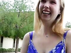 Watch this video to see Emilees relieveing herself outdoors with big dildo
