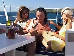 Great Threesome on a Yacht with Boroka Balls and Sahara Knite
