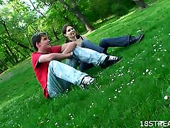 Cute Amateur xxx defloretacion Emilia and Kamil Outdoor Fucking