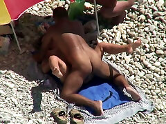 Tanned man fucks his wife on a nudist beach. Spy mia rider mandingo
