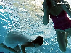 Amazing erotic underwater punishment asslicking with hot and sexy teens