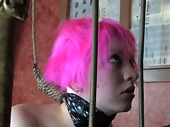 BDSM-loving bitch Cherry gets face-fucked in a bedroom