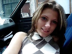 Sultry coed girlfriend finger fucks her pink russia hot sexy past them video in my car