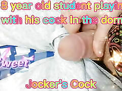 18 year old student playing with his cock in the dorm