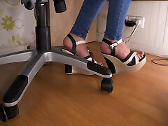 Spying On exibitionist louise ging Secretary Teasing Sexy Feet In High Heels Underdesk 8 Min