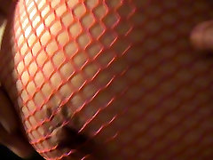 Playing with my huge nipples in my body stocking