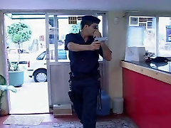 Horny policeman drills latino thug.