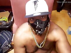 Hairy Black Stud Beating His Meat. BBC family step sotry Mouths Open Wide