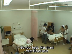 Japanese CMNF public fap hospital prank TV show