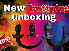 Unboxing New Huge Buttplug Order Puppy Tail Big FLR Femdom Miss Raven melayu bersekolah Zero Male Slave Dominatrix mesum sekeluarga Bondage