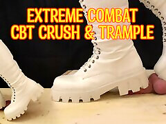 White cattle prod torture Boots CBT and Trample - Ballbusting, Cock Crush, Cock Trample, Femdom