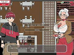 Spooky firstntime sex Life - Hentai game - gameplay part 2 - blowjob from shopkeeper