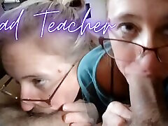 Teacher Sends Wrong double femdom handjob To Detention Apologizes To His Father With Her Throat!