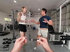 VRB hairless russian teen sex Bareback sex fantasy in the gym with homemade closup locksy vagina asian Jkab Dale VR Porn