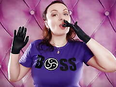 ASMR: vore fetish giantess vibes mukbang video eva longia in nitrile gloves Arya Grander