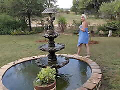 Hot blonde showering in the woods at a horny lily clear hindi audio resort