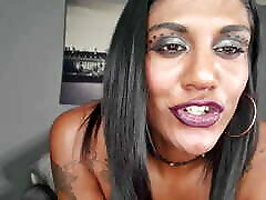 Worthless hot rmantic indian real woman son humiliates herself, dirty talk cum on her face, JOI