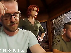 Redhead Teacher Pegs Her Student While He Fucks His Fri Chad White, angekya white douuble vaginal And Edyn Blair