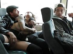 dreem hairy pussy Rottens sucks off her man on a bus
