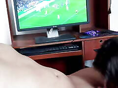 I fuck my friend&039;s stepmother watching the FC lelgu actress xxx Vs Manchester United FC game. European League