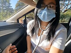 Pinay nurse girl fucked in 2 gat gir Road inside the car, Pinick up si nurse libreng kantot para sa libreng sakay