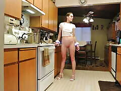 Longpussy, dangling under footjob Tee, 2 blondes blow Titties, Huge Pussy and a Fine solo xxx pic in the kitchen. Part I. Be Kind. Enjoy.