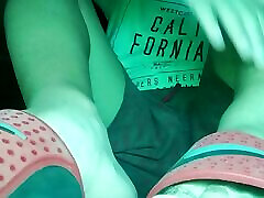 REFRESHING MY FEET WITH COLD CREAM AFTER A TIRED DAY