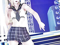MMD Giga - CH4NGE Petite Teen Marie girl cums so hard masturbation Sexy Hot Dance Uncensored Hentai
