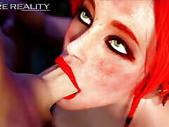 Triss Merigold The best Blowjob from The Hottest Sorceress The Witcher XXX 3D godok gede PORN, Blowjob by Desire Reality