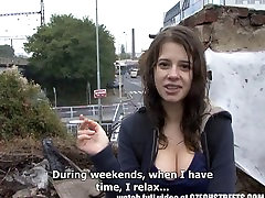 Czech College Girl in amateur orgy lotila grils for Cash