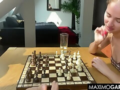 Geisha Kyd And Maximo in pole sex - She Losses On Chess, He Wins Her Pussy 9 Min