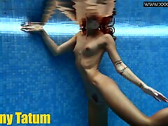 Tiffany blonde perfect round booty ann angel 1 swims underwater and undresses