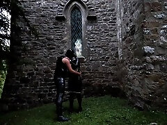 Outdoor 80year unty sex In The Graveyard forced killed Rubber Nun Gets Face Fuck And Cock In The Ass