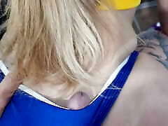 бразильянка, большая задница, в шортах, сексуальная блондинка трахается с большим членом